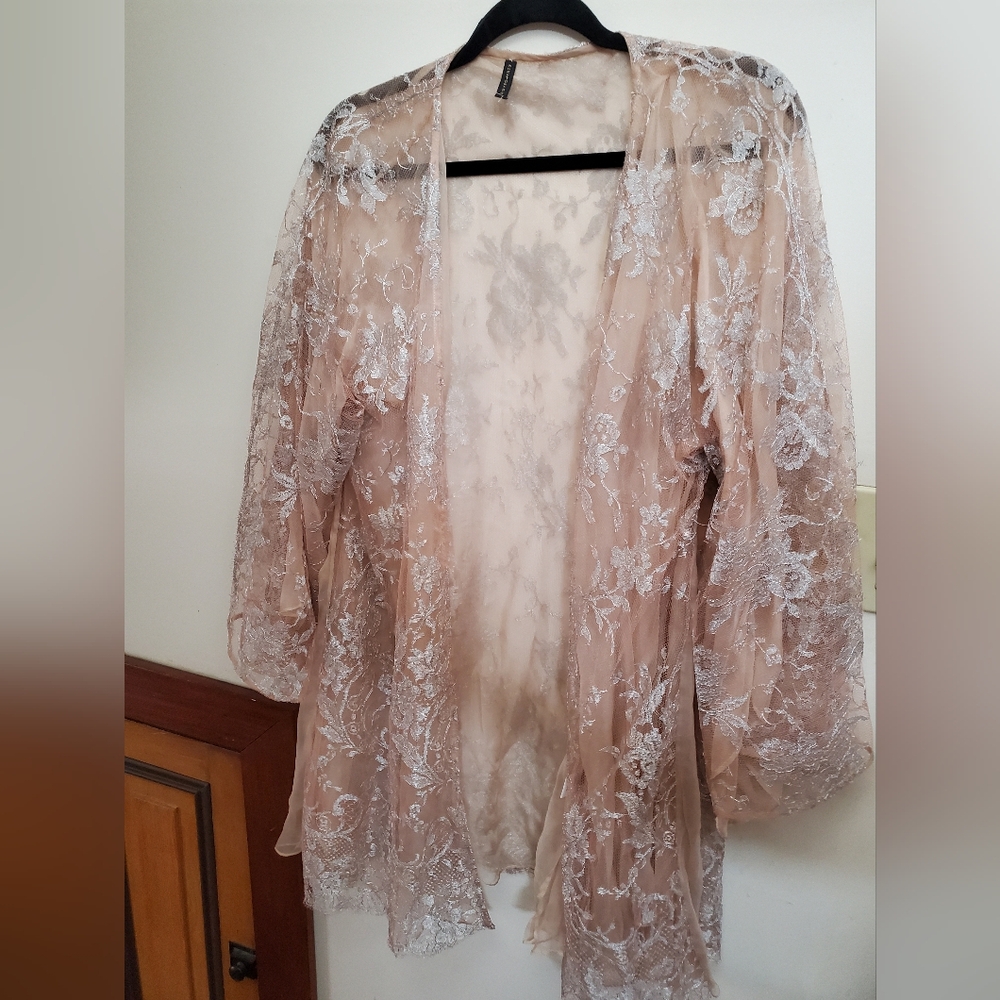 Rosamosario made in Italy oversized silk open front top